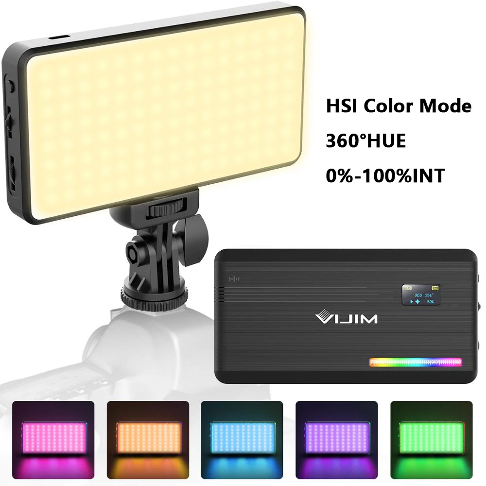 

Ulanzi RGB LED Video Light 2500K 9000K Dimmable Fill Light DSLR Smartphone Vlog Light Lamp Photography Lighting Kit PD Charging