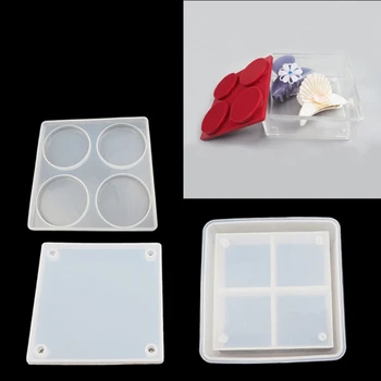 

Handmade Stacking Storage Containers Resin Mold Square Small Box With Lids Stackable Storage Bin Box Resin Casting Molds