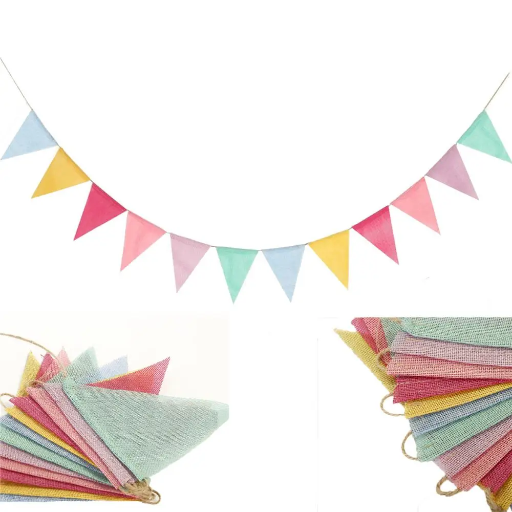 Colorful Dot Bunting Banner Pennant Flag Garlands for Birthday Party Decor 