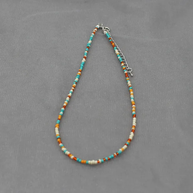 Collier ras du cou Simple en perles de rocaille pour femmes, Collier de bohème coloré fait à la main, cadeau de bijoux