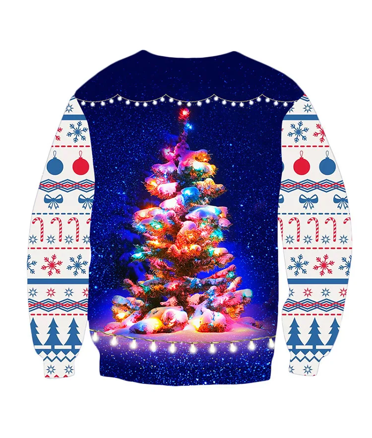 3d Рождественский свитер с круглым вырезом с принтом собаки Новинка некрасивый Рождественский свитер унисекс для мужчин и женщин пуловер с длинными рукавами джемперы