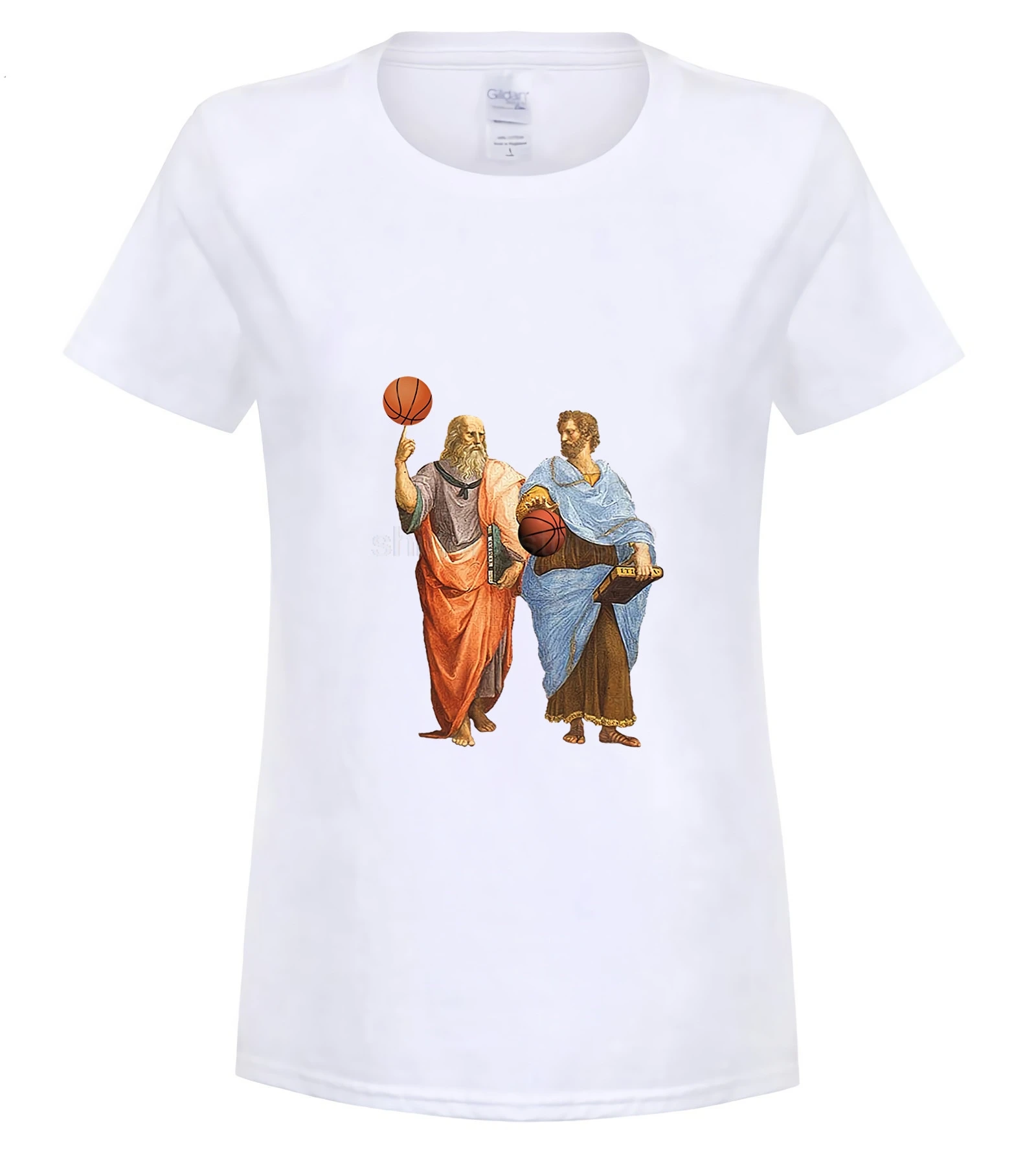Plato Aristotle basketballer Match-Fun philopher Shirt футболки по индивидуальному заказу футболка высокого качества с принтом из плотной ткани - Цвет: women white