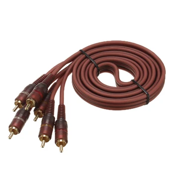 

3RCA Male To 3 RCA Male Composite Audio Video AV Cable Plug 3X RCA Six Wire Gold Plated Head with Shield
