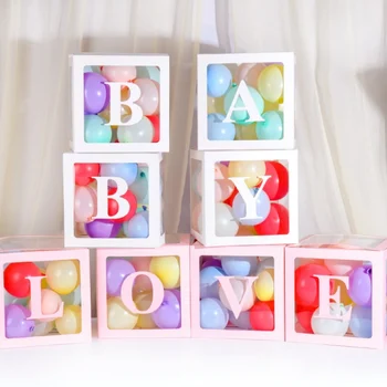 

4Pcs/Set 5inch DIY Transparent Latex Balloon Holder Decorative Box Kid Birthday Baby Shower Xmas Party Decor Supplies Cute Hot