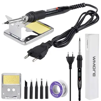 

WMORE Electric soldering iron LCD 80W 110V 220V Temperature adjustable Welding solder iron repair tool kits soldering tips wires