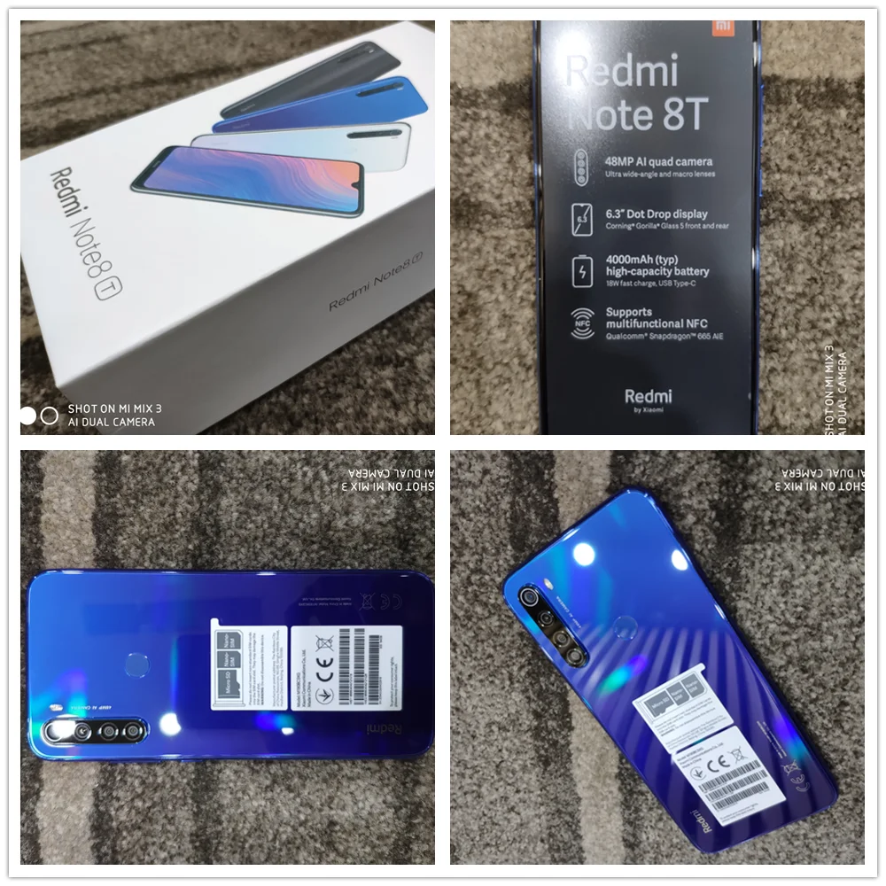 Смартфон Xiaomi Redmi Note 8 T Note 8 T, 4 ГБ, 64 ГБ, NFC Snapdragon 665, 48мп, четырехъядерный, 4000 мА/ч, 18 Вт, быстрая зарядка
