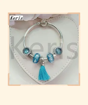 

Keris Store High Quality 1:1 100% Blue Cat'S Eye Pendant Bracelet With Blue Glaze Is Delivered Free Of Charge
