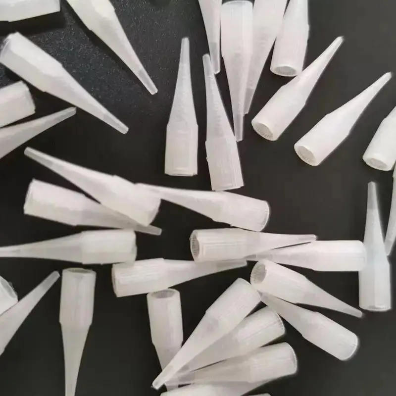 500Pcs 1RT Needle Caps Eyebrow Tattoo Needle Tips For Permanent Makeup Plastic Tattoo Caps Matched For 1R Needles