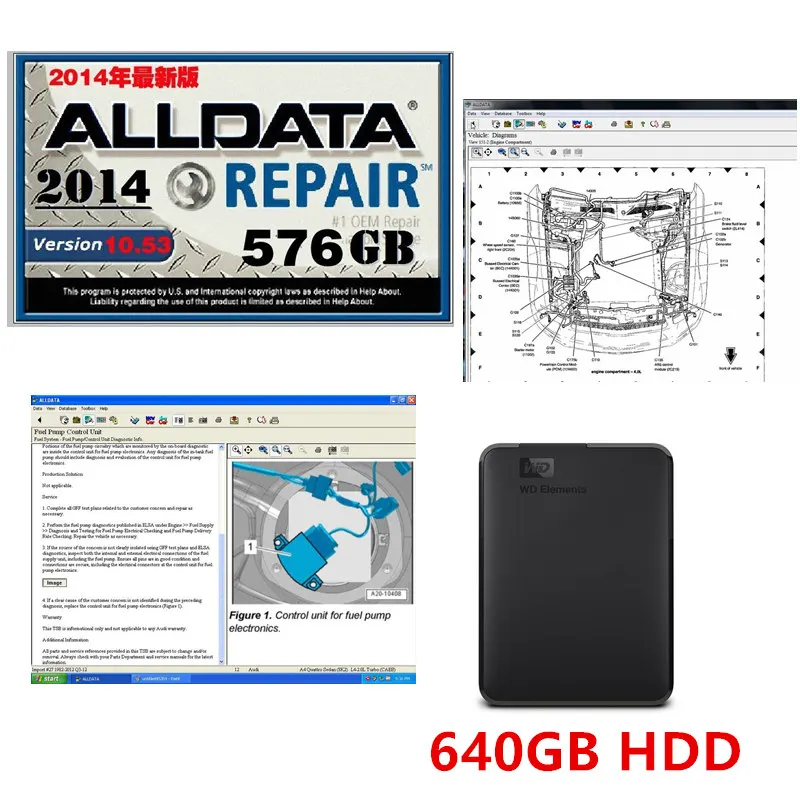 Горячее новое поступление alldata V10.53 программное обеспечение для авторемонта и все программное обеспечение для автомобиля с технической поддержкой для автомобилей и грузовиков USB 3,0