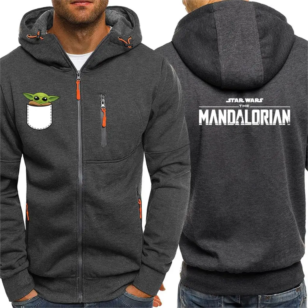 

Mandalorian Baby Yoda Streetwear Men Hip Hop Jackets Spring Winter New 2020 Casual Hooded Zipper Male Star Wars Sweatshirts