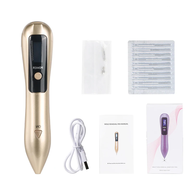 New LCD Plasma Pen LED Lighting Laser Tattoo Mole Removal Machine Face Care Skin Tag Removal Freckle Wart Dark Spot Removal Pen