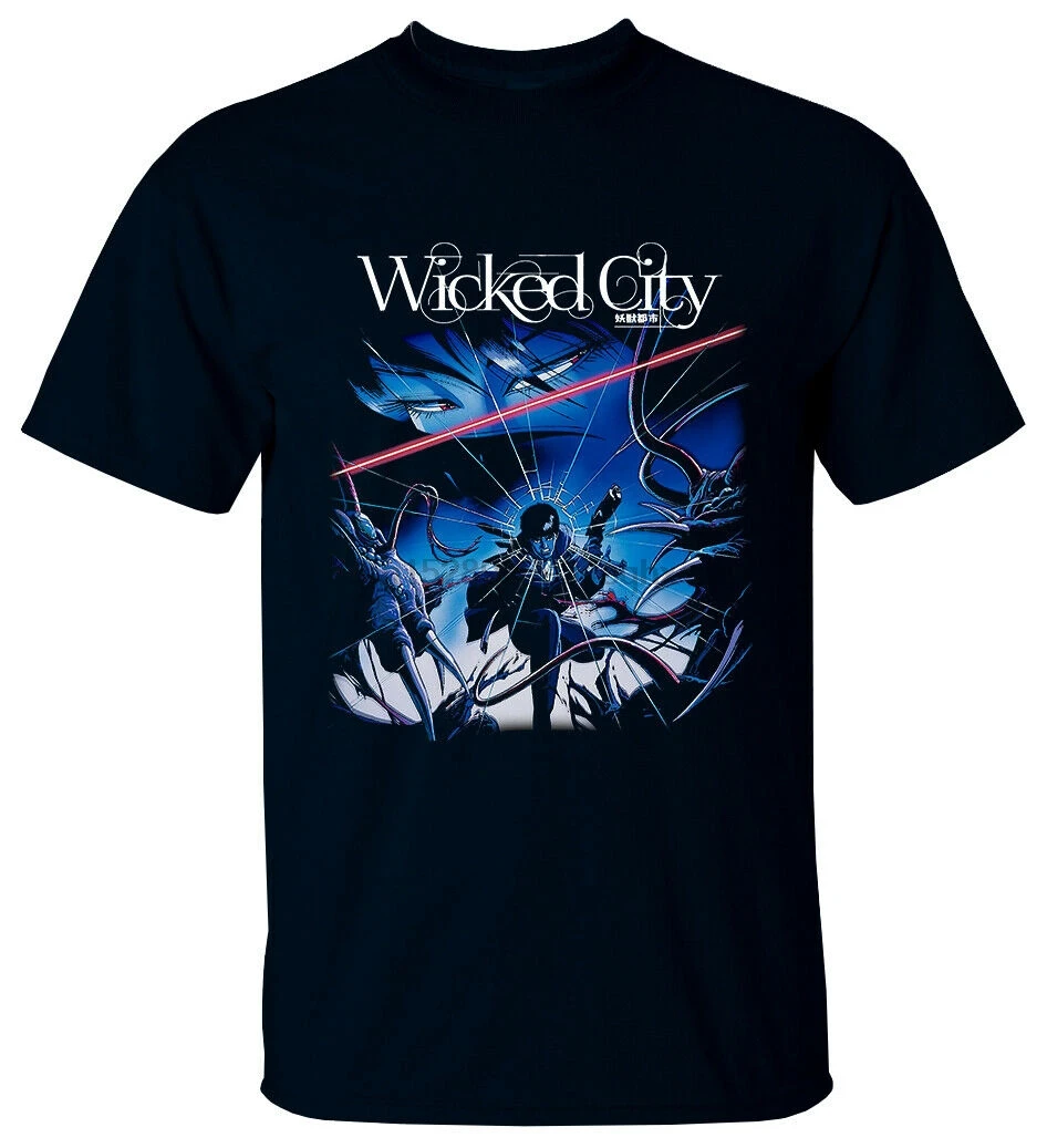 Аниме Wicked City V1 Yoshiaki Kawajiri 1987 Футболка (черный) все размеры S-5XL |