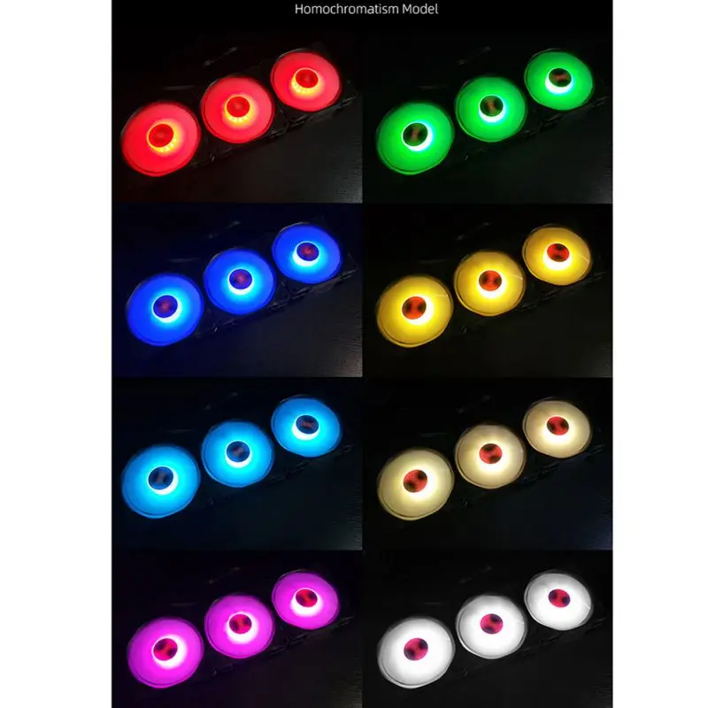 ПК настольный компьютер кулер бесшумный вентилятор чехол RGB Mute волшебное изменение цвета с контроллером