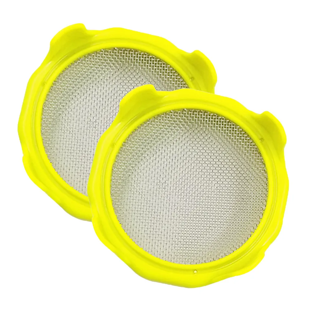 2 шт. фильтр Mason Can Lid Sprouting Net Cover Beans Sprouts фильтр прорастания крышка ABS Желтый Высокий аксессуары для кухни