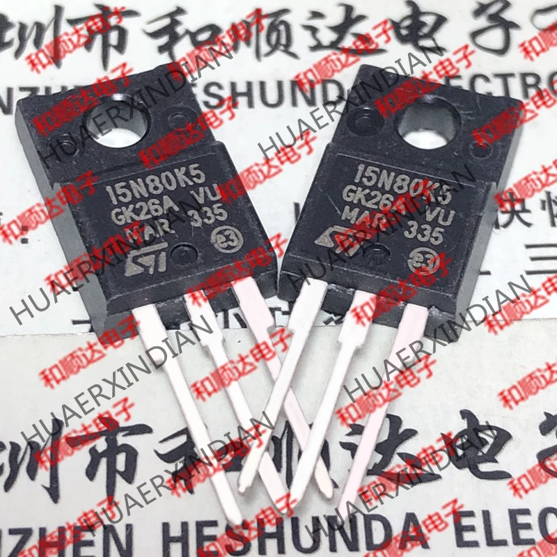 5 шт., новые оригинальные кнопки 15N80K5 STF15N80K5 TO-220F 800V 14A