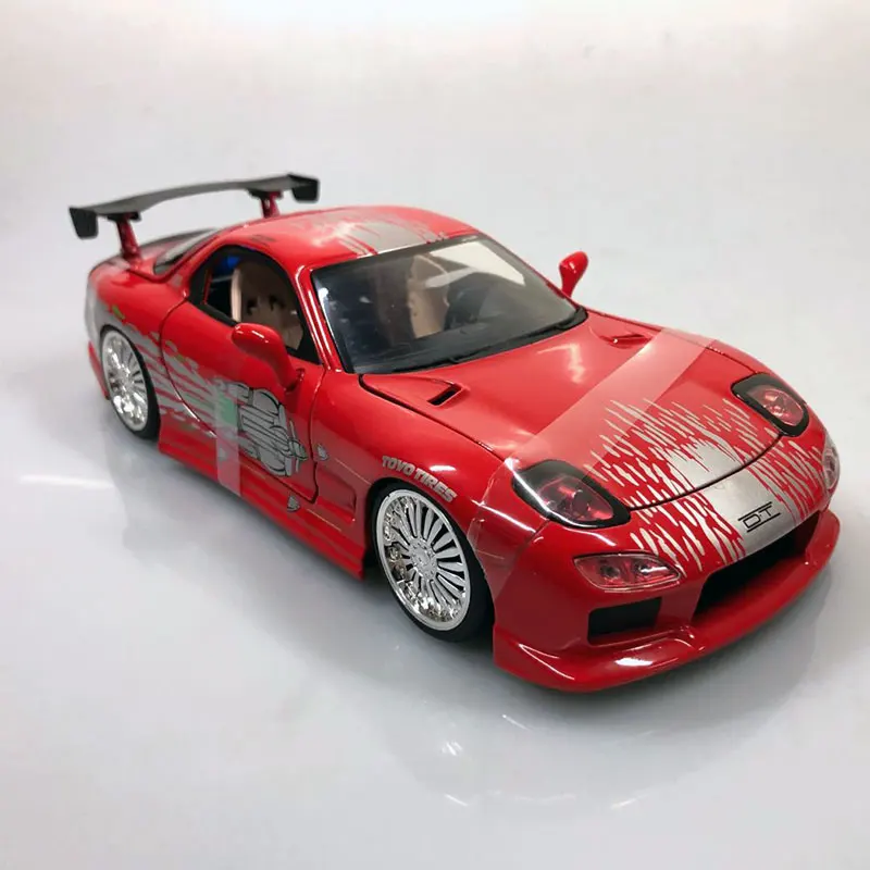 JADA 1/24 масштабная серия фильмов Модель автомобиля игрушки 1993 Mazda RX-7 литая под давлением металлическая модель автомобиля игрушка для коллекции, подарок, для детей