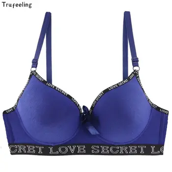 

Trufeeling Sexy Fashion Letter Bras For Women Underwire Bralette Lingerie 3/4 Cup Brassiere Underwear Plus Size Intimates 38-48