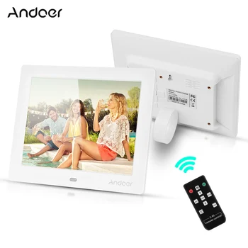 

Andoer 8" Digital Photo Frame LED Picture Photo Album 2.4G Remote Control Clock Music Video Stand Bracket for Family Gift