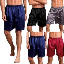 Men Summer Silk Satin Pajama Sleepwear Homewear Robes Shorts Loungewear Pants Men Summer Silk Satin Pajama Sleepwear Homewear Robes Shorts Loungewear Pants