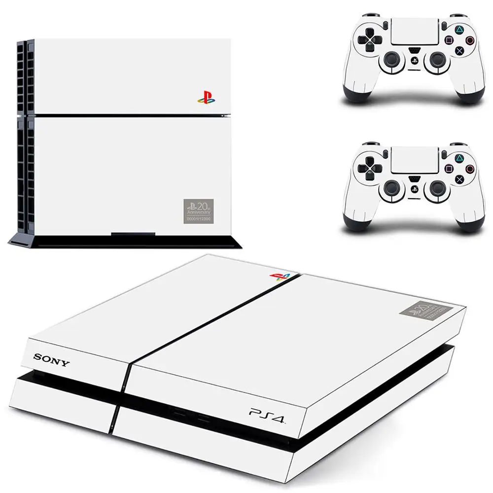 Чисто белая игровая консоль PS4 и кожаная наклейка на контроллер полное покрытие лицевые панели наклейка для playstation 4 Dualshock 4 наклейка для PS4 наклейка