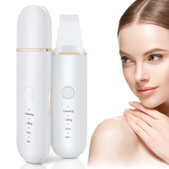 

Ultrasonic Skin Scrubber Deep Face Cleaning Ultrasonic Face Peel Facial Scrubber Whitening Lifting Dirt Wrinkles Spots Reduce