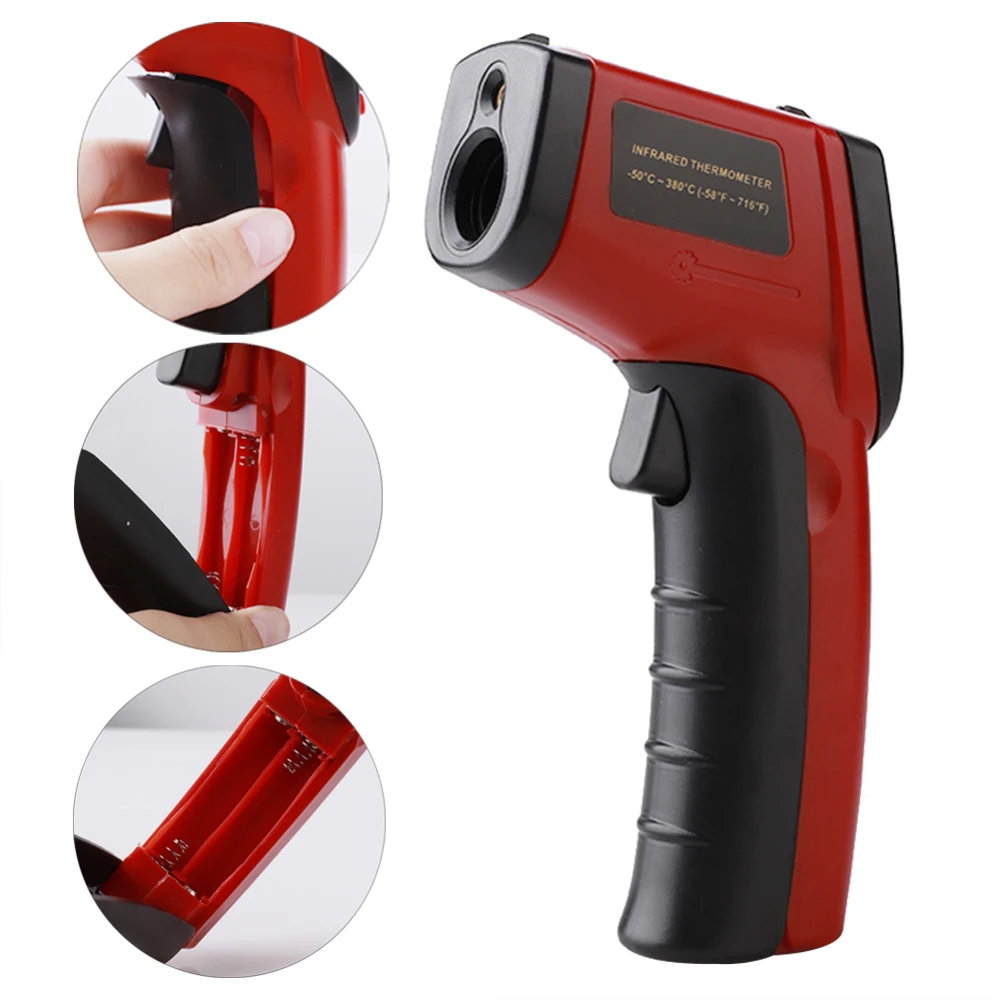 3-Button Industrial Thermometer GM320 (-50 ~ 380) Lcd Digital Infrared Thermometer Non-Contact Handheld Temperature Instrument