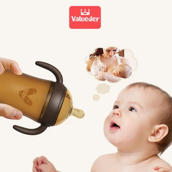 

Baby Silicone Bottle Straws Newborn Wide-diameter Broken Milk Bottle Baby Anti-flatulence Pacifier With Handle 240ml Baby Cup