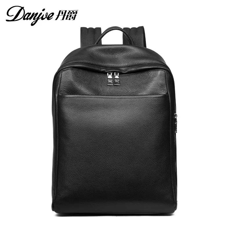 

New Style Full-grain Leather Men Business Casual Fashion Simple Comfortable Versatile Shoulder Boutique Hot Selling Backpack Who