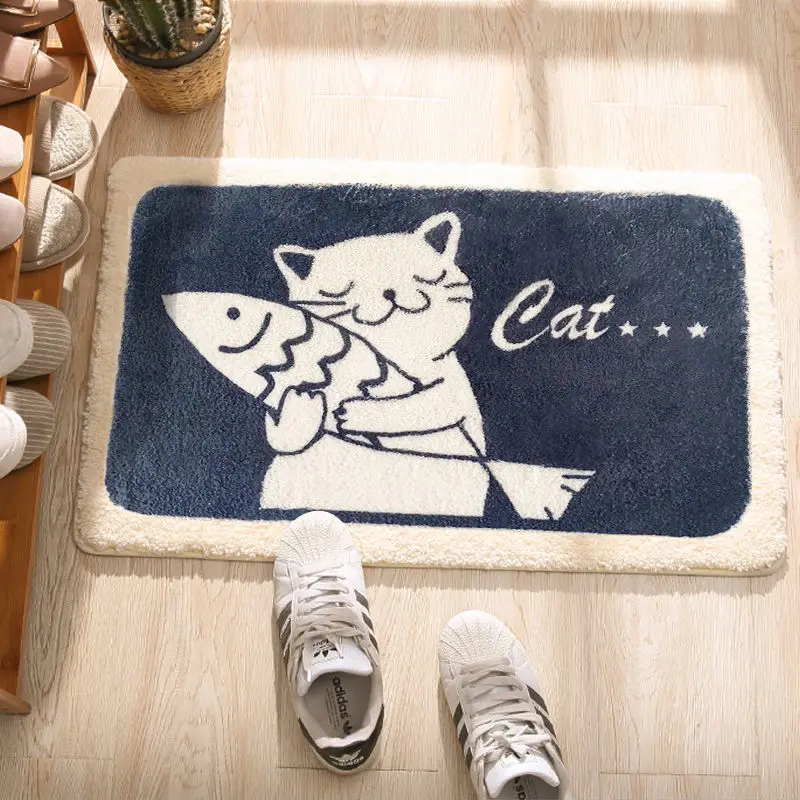 Bathroom Door Entrance Mat Animal Bath Rug Non-Slip Toilet Absorbent Anti-Slip | Дом и сад