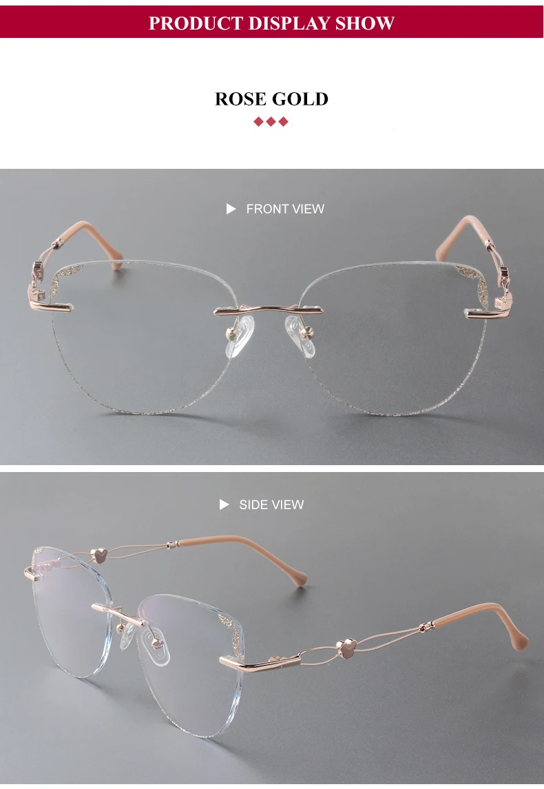 1-Rose Gold with Clear Lens
