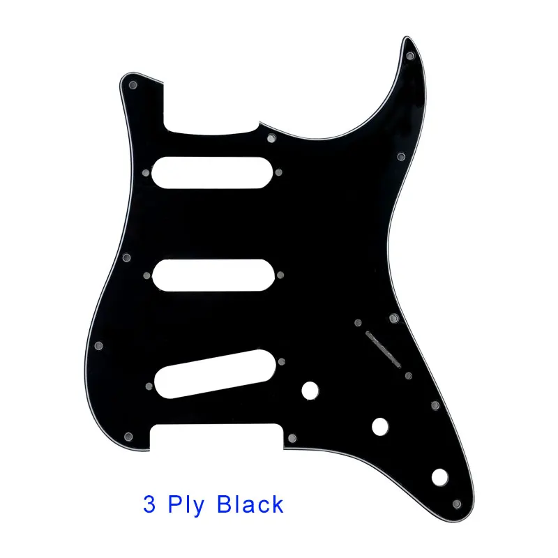 3Ply Black Pleroo гитарные части накладки для ST гитара SSS с тремя обратными установками Американский Винтаж '65 однокатушные звукосниматели Strat - Цвет: 3Ply Black