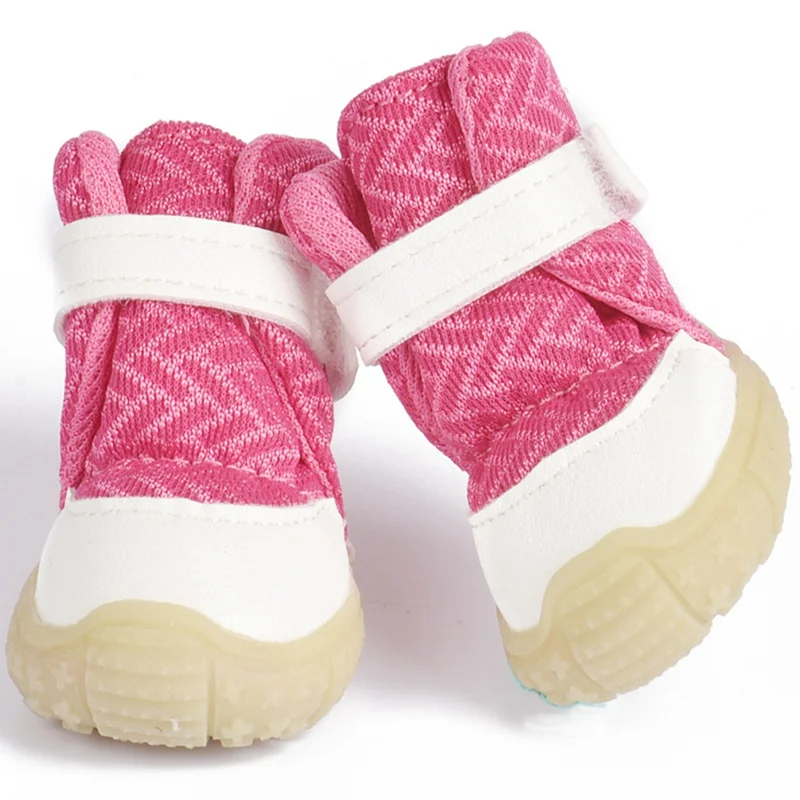 4pcs/Set Winter Pet Dog Shoes Anti-Slip Waterproof Rain Shoes Warm Paw Protector Booties Accessories For Medium Large Dogs