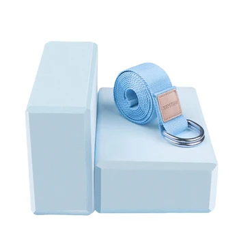 

Gym D Ring Home Yoga Strap Set Fitness Exercise Pilates Workout Balance Training Relax Office With Brick Block Cotton Blend