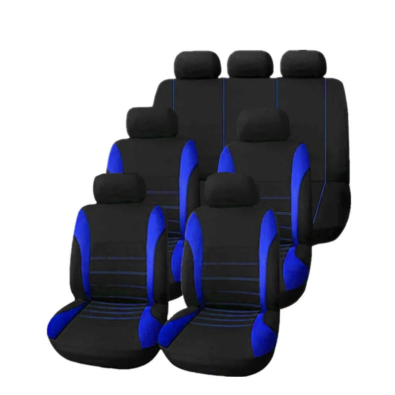 Три ряда 7 Seaters набор Плоских тканевых чехлов для автомобильных сидений многоцветные Защитные чехлы для автомобильных сидений подходят для большинства автомобилей авто внедорожник фургон грузовик фургон
