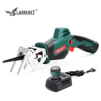 

LANNERET Cordless Reciprocating Saw 12V 2.0Ah Lithium-Ion Battery Electric Wood Saw Replacement Clamp Portable Saber Saw