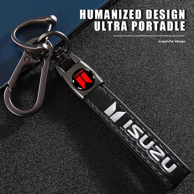 Car Styling Keychain Key Ring Pendant Accessorie With Auto LOGO For Isuzu Elf Nqr 75 Mu Forward Rodeo D Max 2021 Bighorn Trooper |