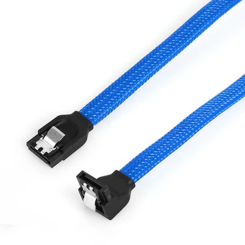 thumbnail image 1 of SSD HDD SATA 3.0 III Data Cable to SSD HDD Hard Disk Drive Cord Sata3 Straight Right Angle 6Gb/s for MSI Gigabyte Motherboard, 1 of 5