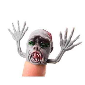 

6Pcs Zombie Witch Mini Finger Sleeve Puppets Kids Interactive Halloween Toy Finger Puppets theater Plush Toys for Children Gifts