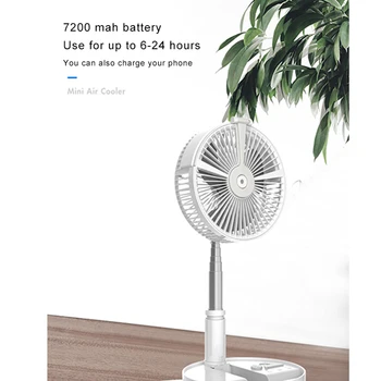 

Adjustable Stand Fan With Night Lamp For Office Home Outdoor Fan Small Fan with Night Light Fan Portable Telescopic Floor