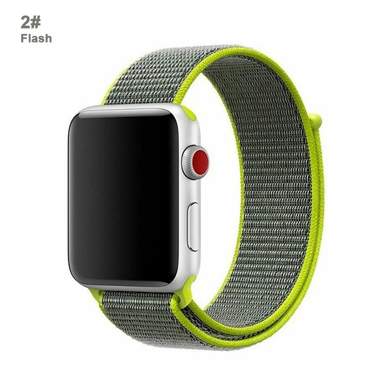 Нейлоновый ремешок для Apple Watch Series 4 5 3 2 1 мягкая дышащая Спортивная петля для iWatch 42 мм 44 мм 38 мм 40 мм браслет для часов - Цвет ремешка: 2