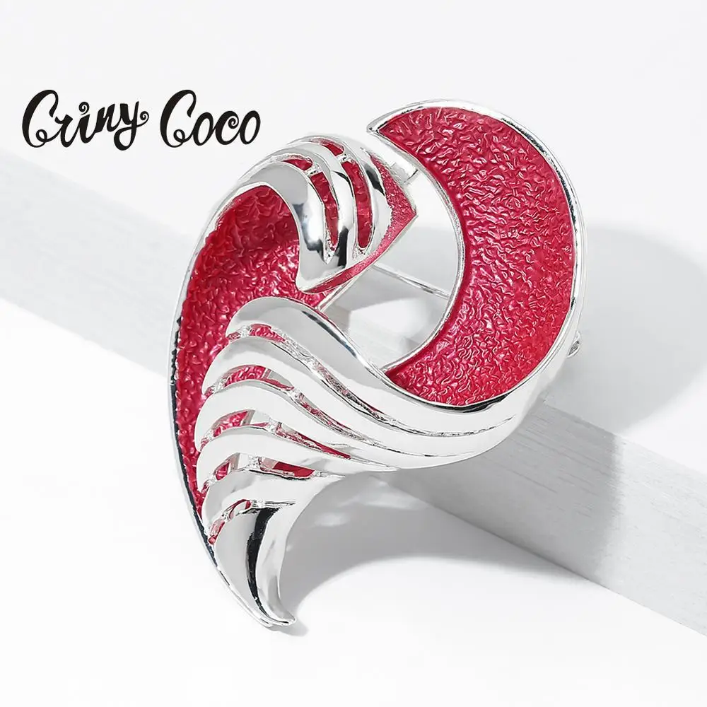 Женская брошь в форме сердца Cring Coco металлическая эмалированная виде букета ювелирные аксессуары|Броши| |