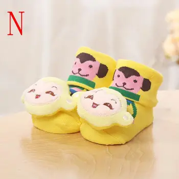 

Cute Cartoon Newborn Baby Socks calcetines Kids Baby Girls Boys Anti-Slip Winter Warm Socks Slipper Shoes Boots meias A2