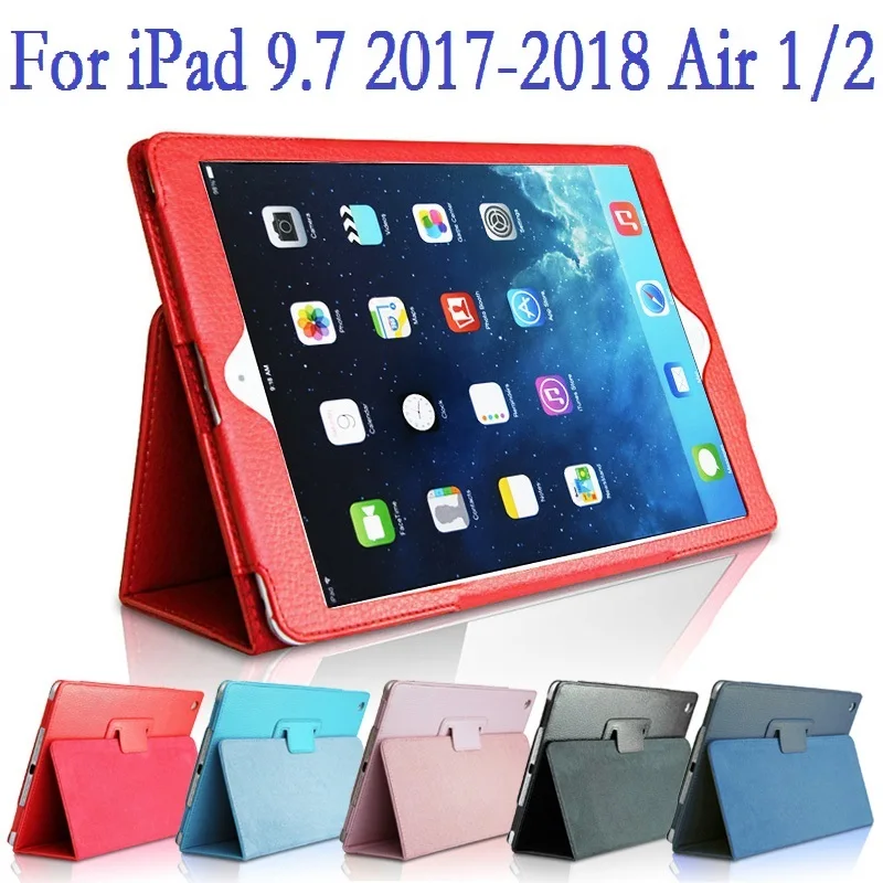 Folio Coque Per Ipad 2017 2018 9.7 5 ° 6 ° Ipad Air 1 Air 2 Custodia Magnetica Smart A1566 A1822 Supporto In Pu Per Ipad 2018 Air 2 Cover