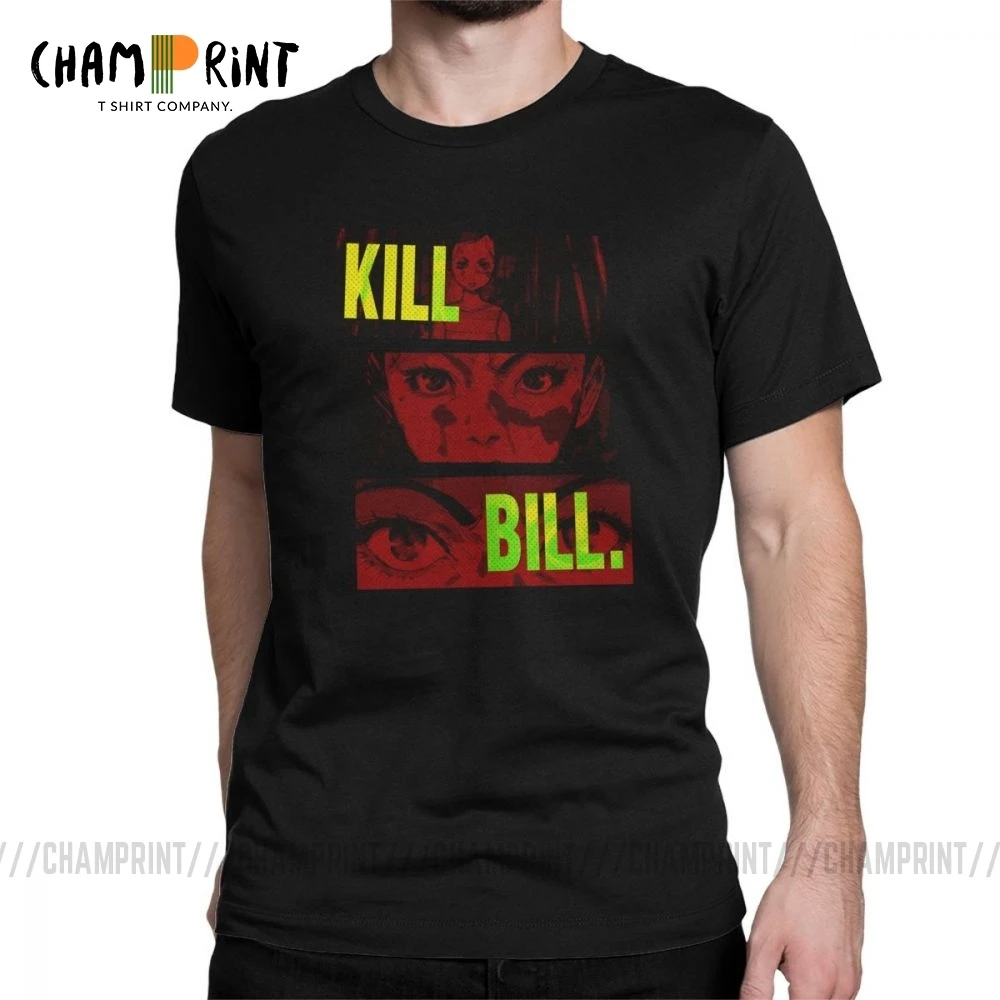 Kill Bill мужские футболки Забавные с коротким рукавом и круглым вырезом 100% хлопок 6XL
