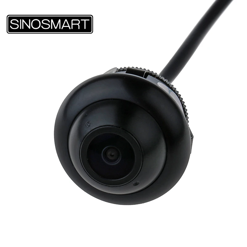 SINOSMART 360 градусов вращающееся парковочное зеркало заднего вида, задняя Передняя боковая камера с регулируемым объективом из алюминиевого
