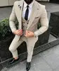 Men Suits Prom Tuxedo Slim Fit 3 Piece Groom Wedding Suits For Men Custom Blazer Terno Masuclino 3 pieces (jacket +vest +pant) 3
