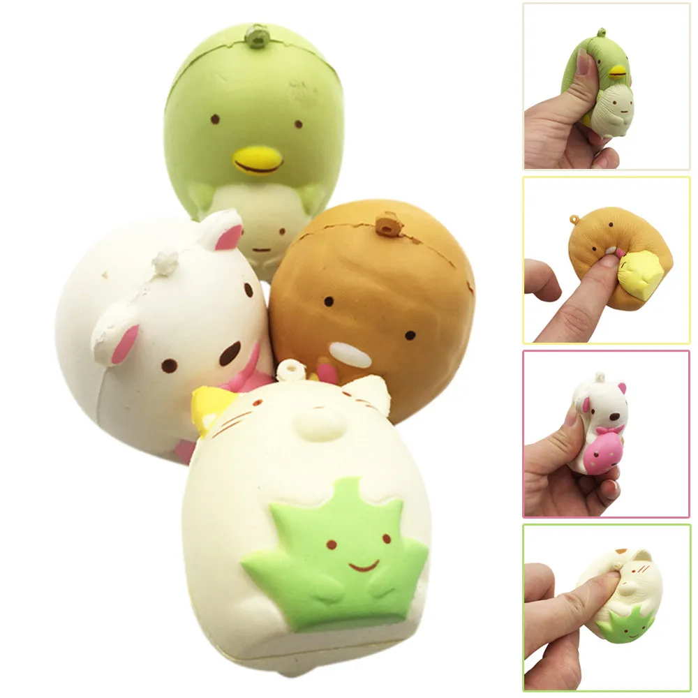 

6.5cm Microorganism String Cartoon Squishy Slow Rising Squeeze Toy Cute wall corner creature simulation bread Toy L107