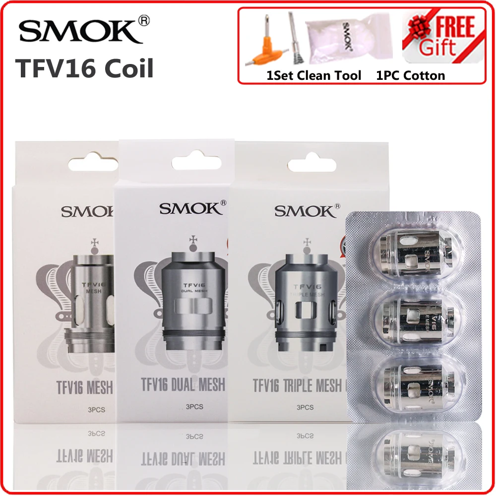 Original SMOK TFV16 Coil Head V16 Core Vape Evaporator Resistors Heater E Cigarette Resistance