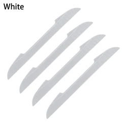 Premium Car Door Edge Protector Set - 4PCS 3D Protective Strips & Bumper Guards with Handle Cover Sticker (White)