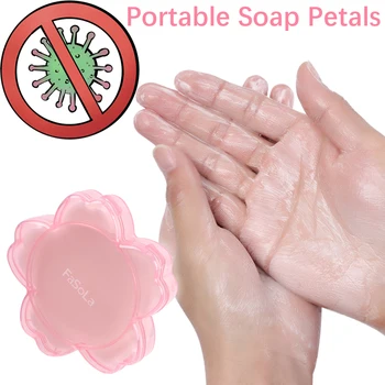 

1 Pcs Portable Soap Petals Sakura Child Washing Hand Travel Scented Slice Paper Soap Desk Set For School Office Supplies